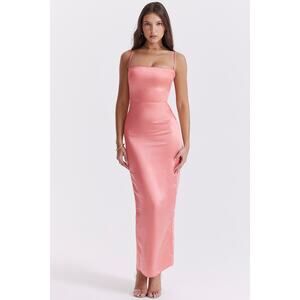 house of cb loren pink maxi dress House of CB Loren Maxi  Rent with Iz
